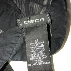 Extra small bebe see through backless tie up shirt